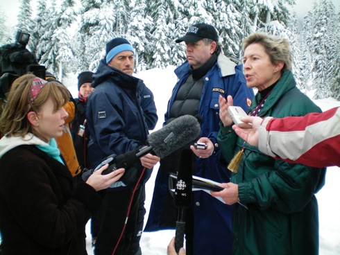 Corradini's advocacy for women's ski jumping took her across the globe through lobbying efforts and media outreach. Photo by Peter Jerome
