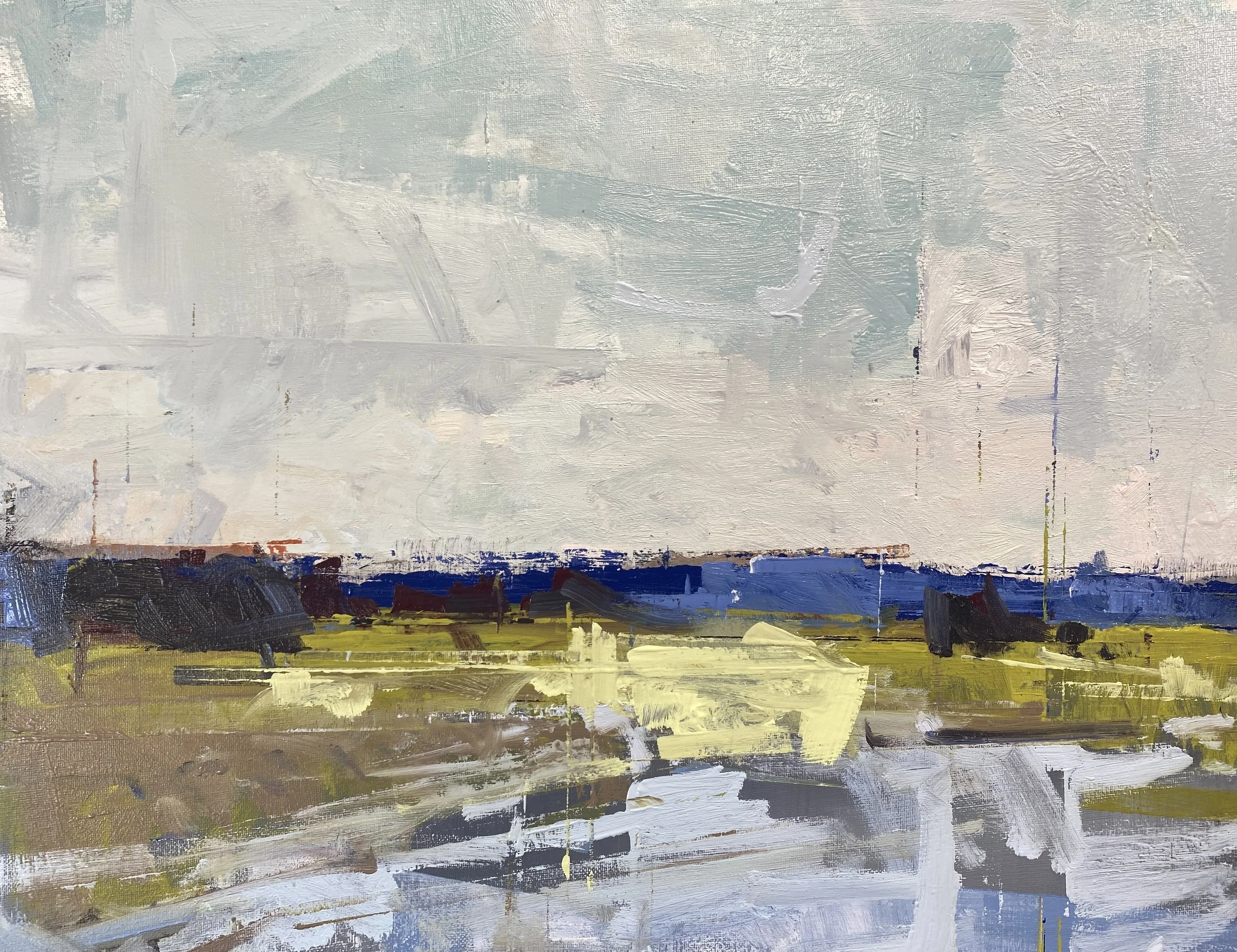 Flooded corn fields (16x20 oil/canvas)