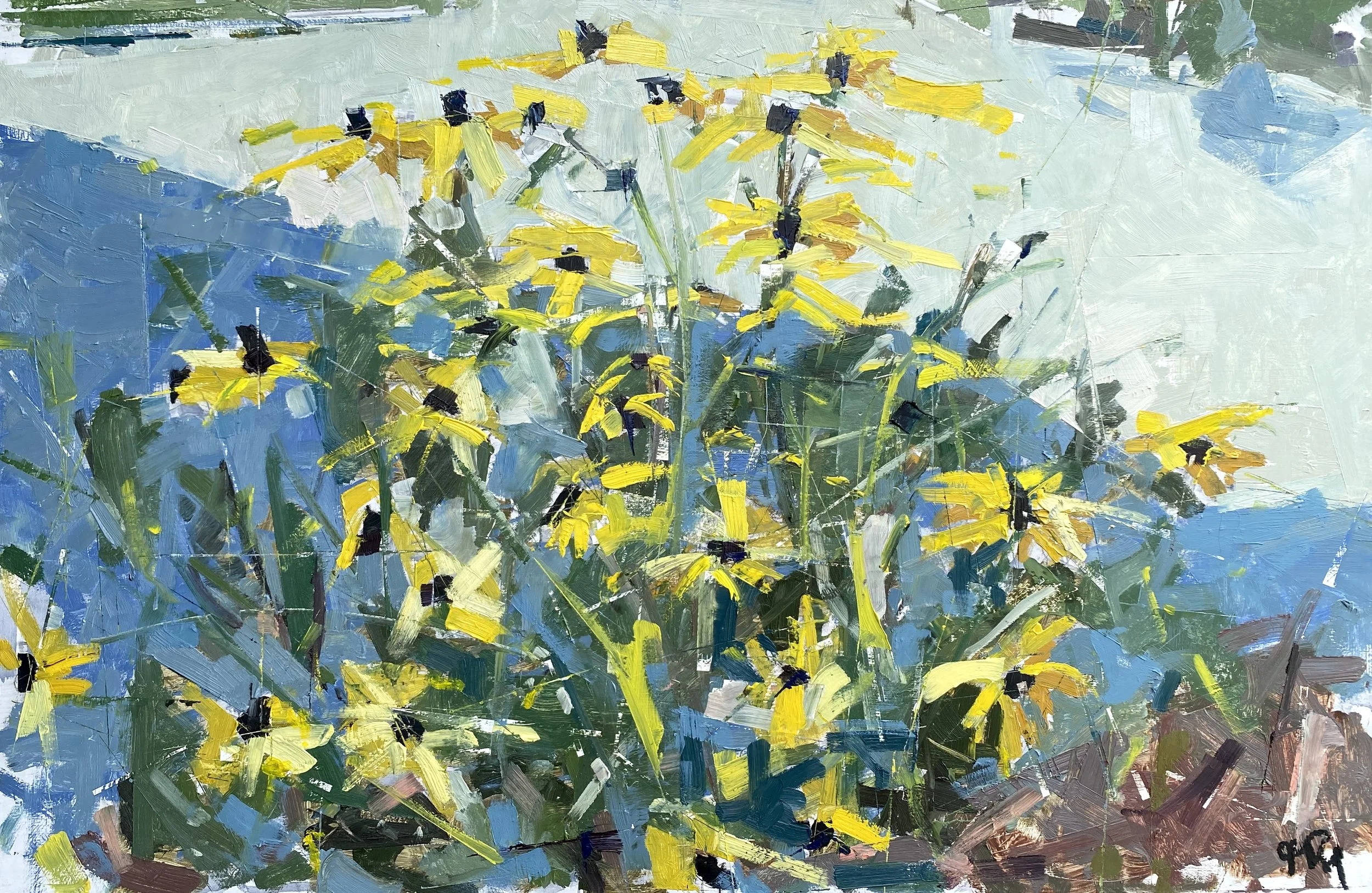 Black-eyed Susans (21.5x33 oil/panel)