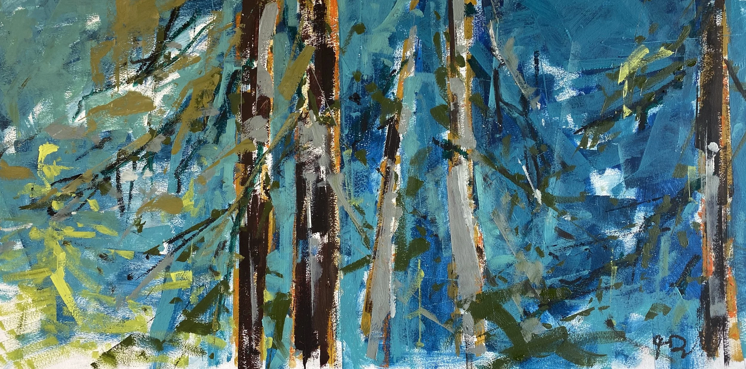 Blue Lakes Wilderness  (16x33 oil/panel)