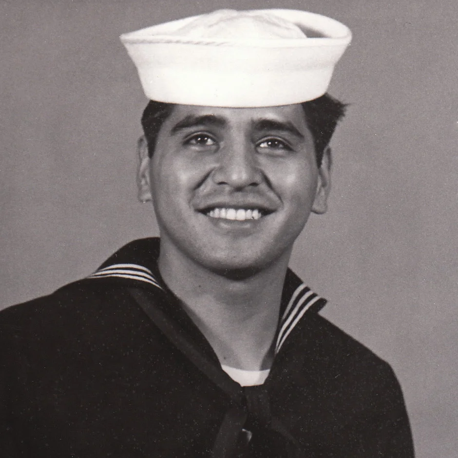 Here is photo of my dad when he served in the US Navy back in the late 60's.
