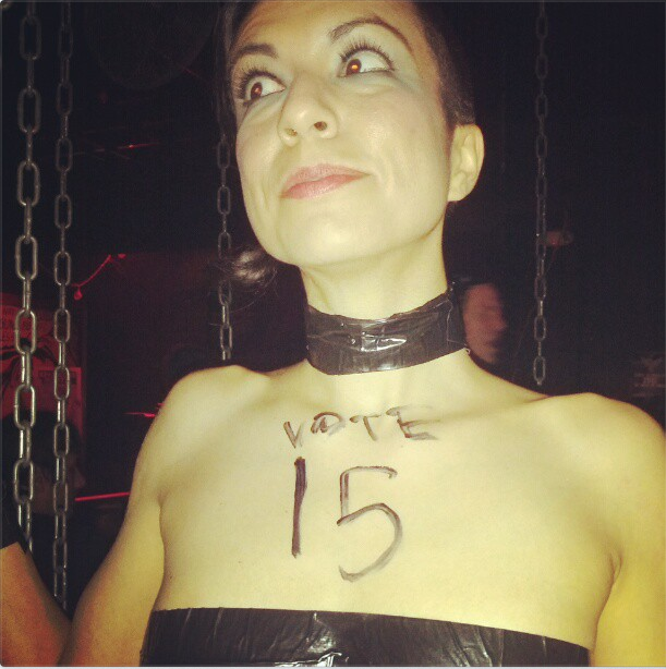 Nicolette showing who everyone should vote for!