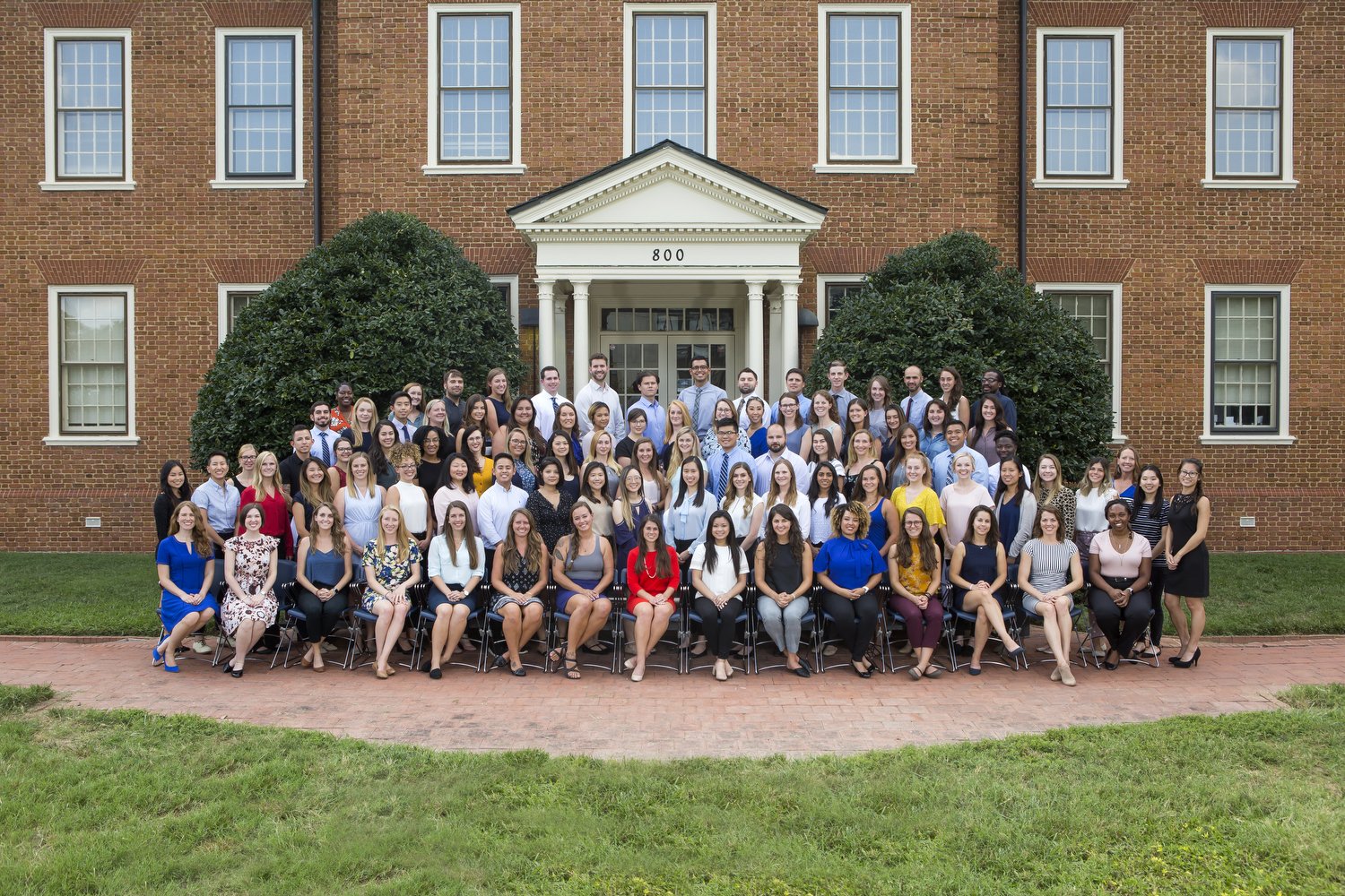  Group portrait of the Physician Assistant class of 2021 at Duke University on August 12, 2019. 