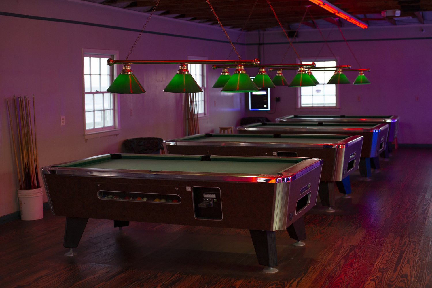  Pool tables sit empty at the pier in Kure Beach, North Carolina.  For The Washington Post 