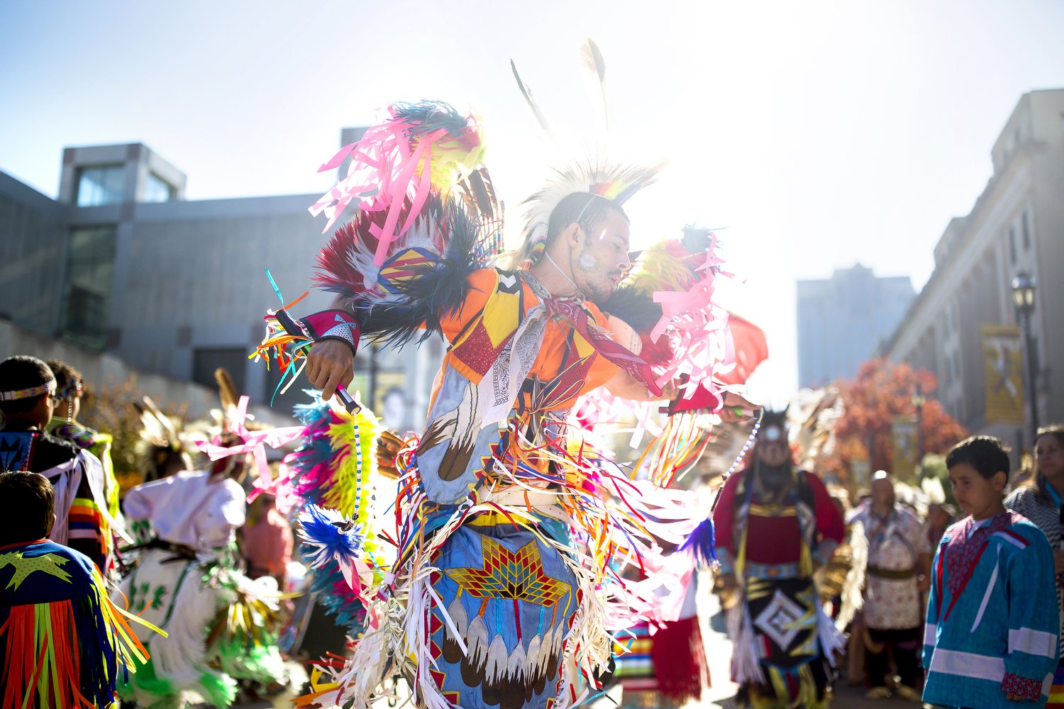  Gage McClenny, of Clinton, dances with other members of the Coharie tribe during the American Indian Heritage Celebration at the North Carolina Museum of History.  For The North State Journal 