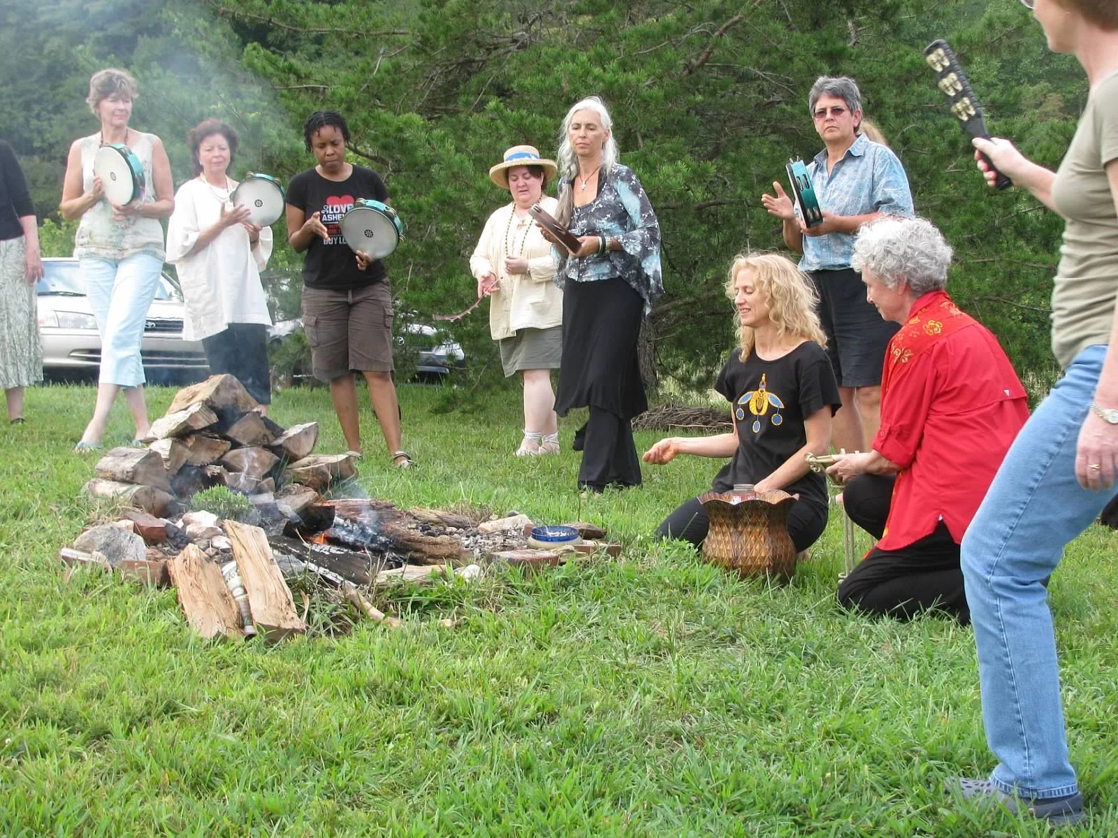 Sometimes, a Layne event involved going outdoors and lighting a fire to burn our guilt or fear. Can you see the contemporary sistrum?