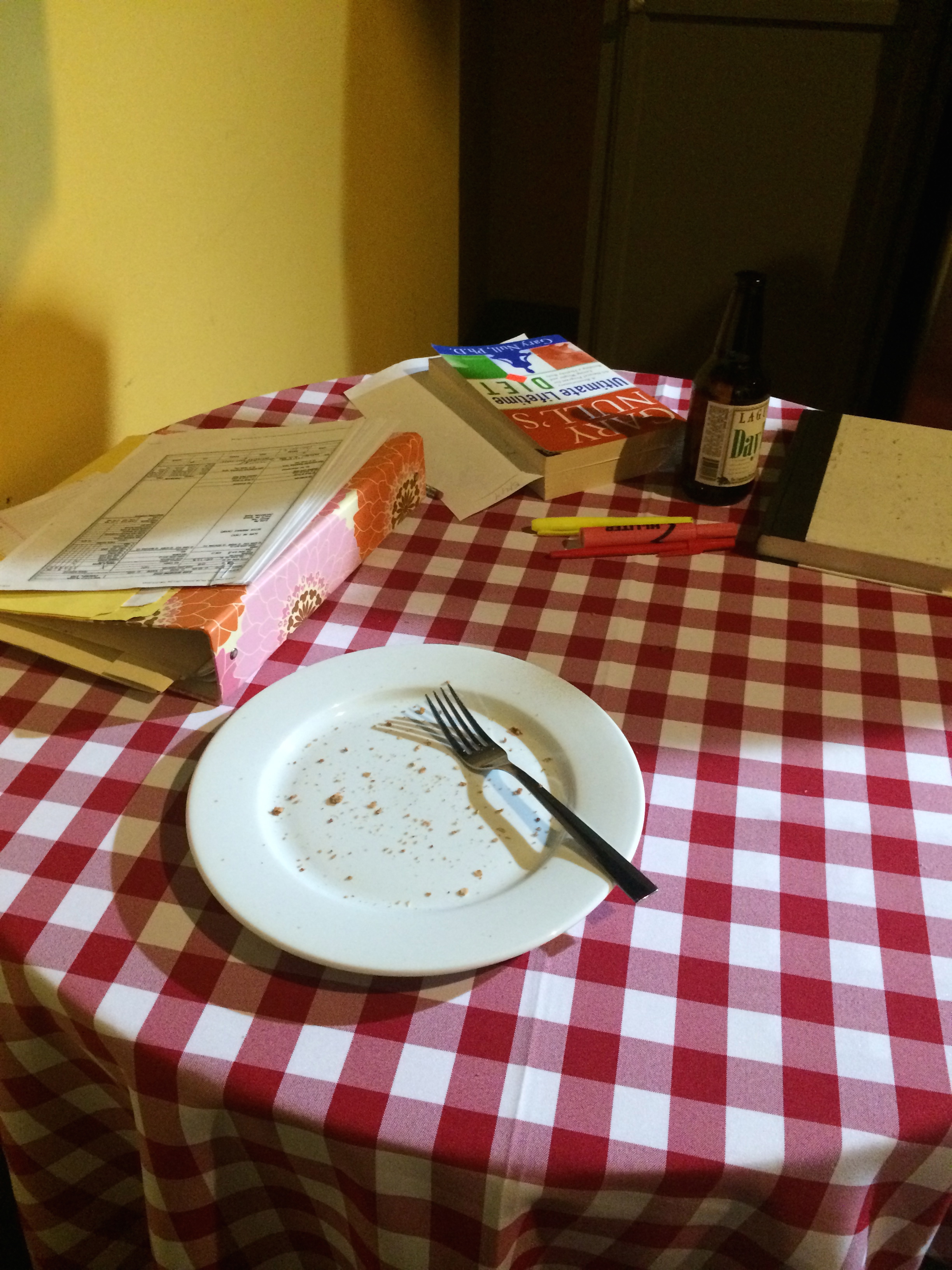 crumbs as props on the "kitchen" set