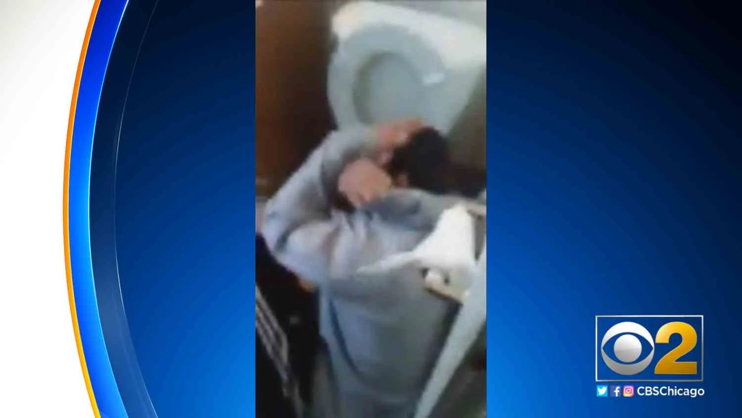 A still frame from the video that the Chicago teenager's abductors streamed live. Via WBBM-TV .