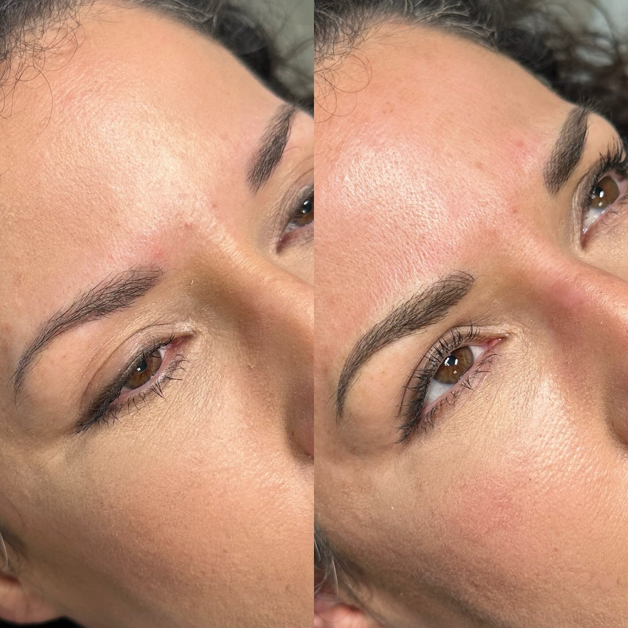&ldquo;After&rdquo; and after! Started with shading which is healed in the left photo, and at the touchup I added microblade strokes. My new studio is open in Roseville inside of @sidneylebeauty_roseville and I am taking new clients :) link in bio to