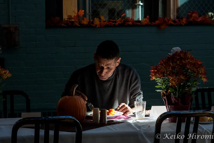 Thanksgiving day dinner at Pine Street Inn.