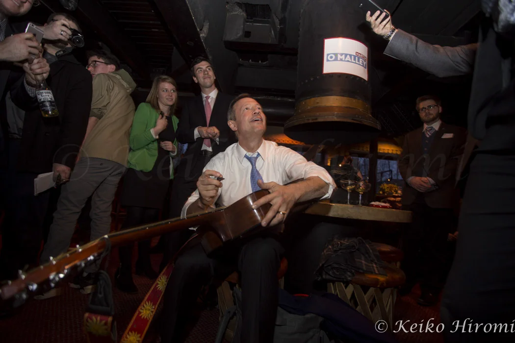 March 31, 2015 - Nashua, New Hampshire, United States: Former Maryland Governor Martin O'Malley campaigns at New Hampshire Young Democrats social hour at the Margaritas basement lounge