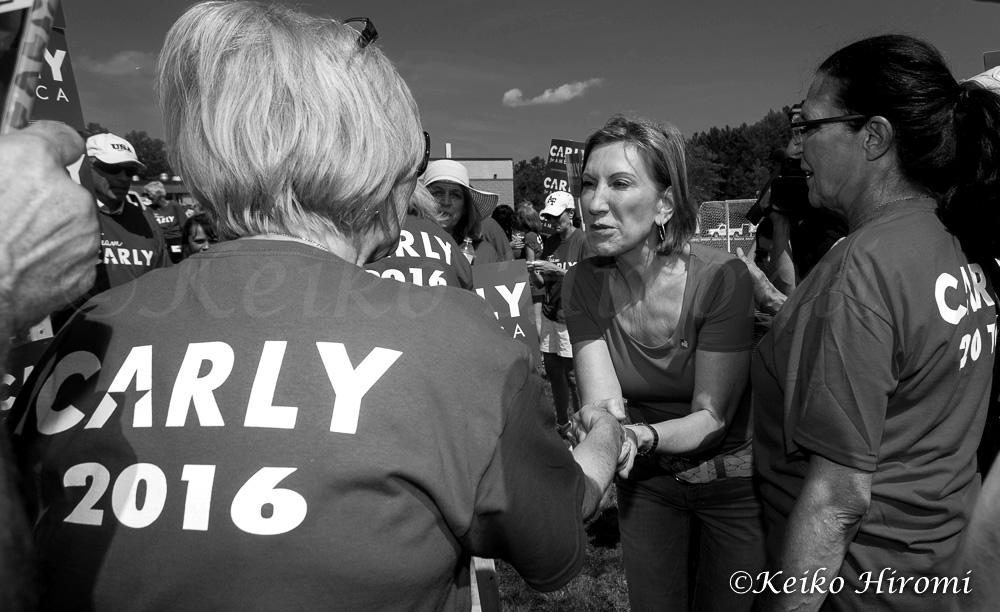 September 7, 2015, Milford, NH, USA: Republican Presidential candidate Carly Fiorina campaigning before Labor Day Parade in Milford, NH. 