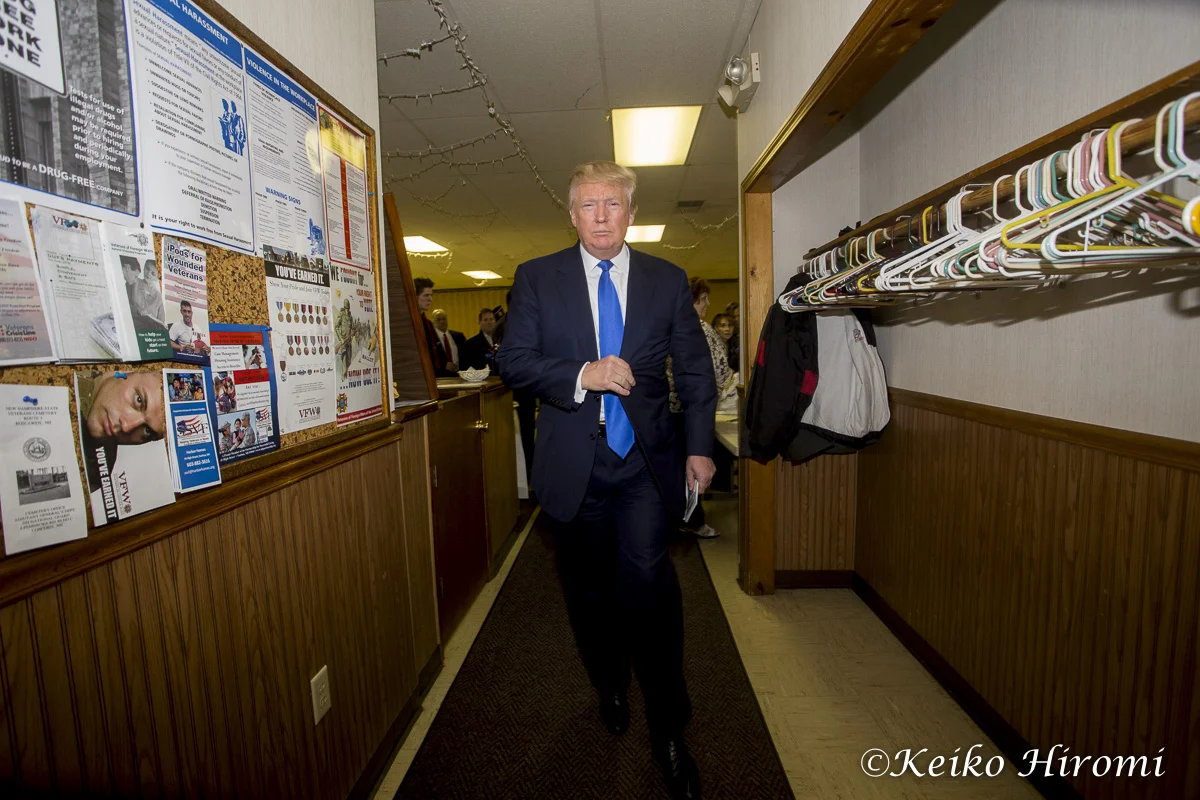 April 27, 2015: VFW Post 5791, Hudson, NH: Donald Trump potential Republican Presidential candidate, campaigning VFW Post 5791 in Hudson, NH.