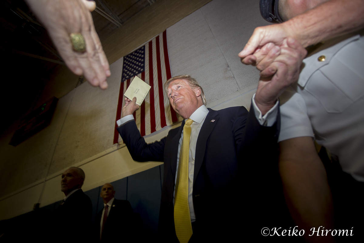 September 17, 2015 - Rochester, New Hampshire, United States: Republican Presidential candidate Donald Trump campaigning at Rochester Community Center in Rochester, New Hampshire.