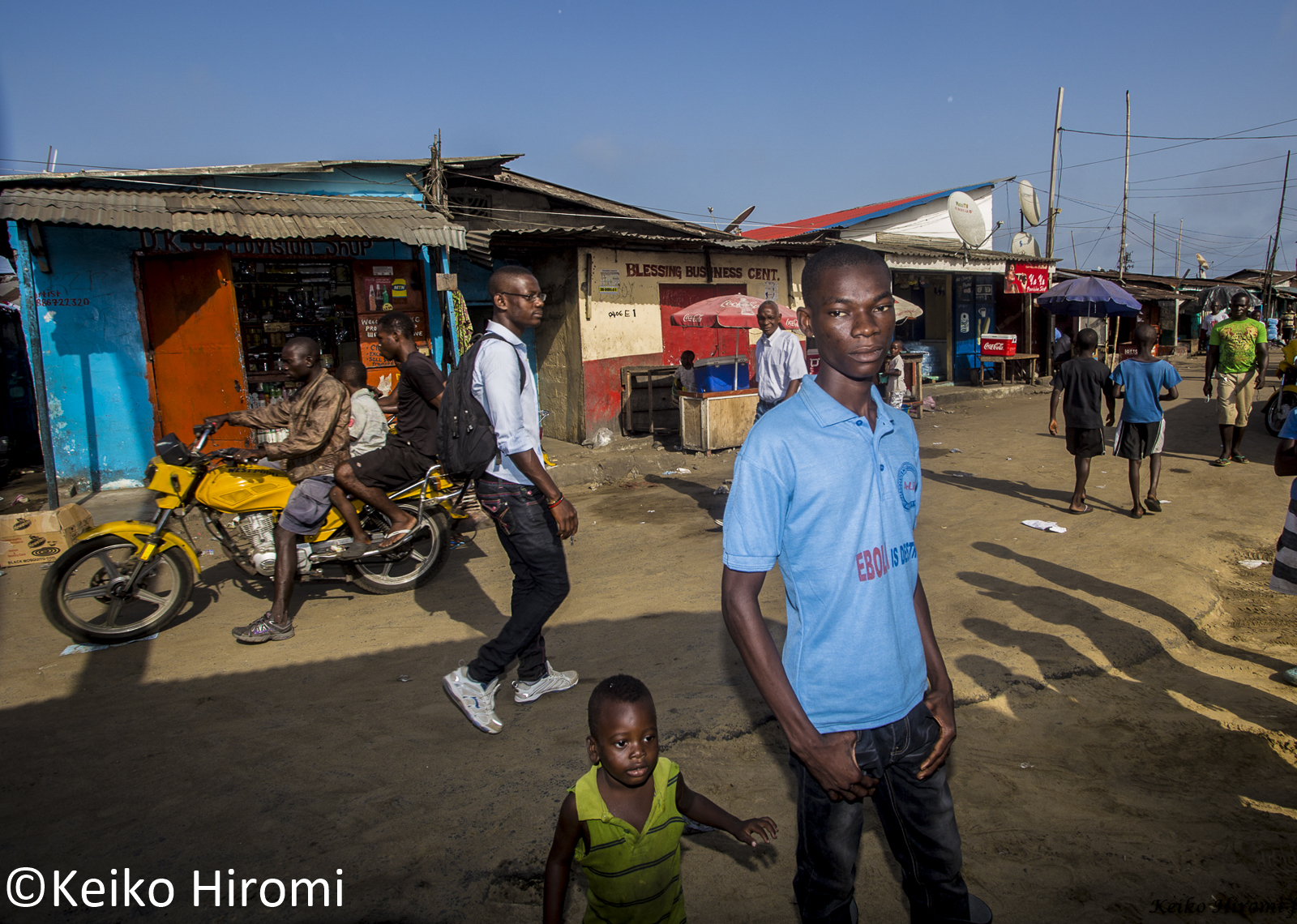  West Point youth outreach worker during Ebola crisis at West Point neighborhood of Monrovia, Liberia. 