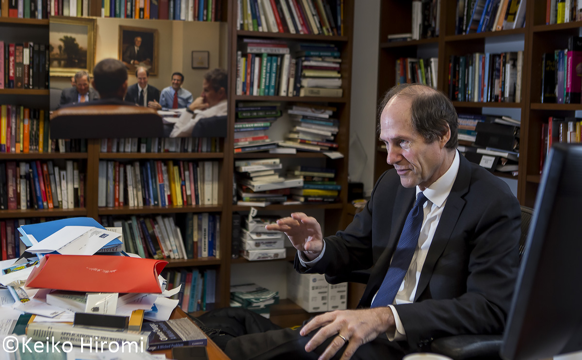  Professor Cass Sunstein, Robert Walmsley University professor at Harvard Law School photographed at his office at Harvard Law School in Cambridge, Massachusetts. 