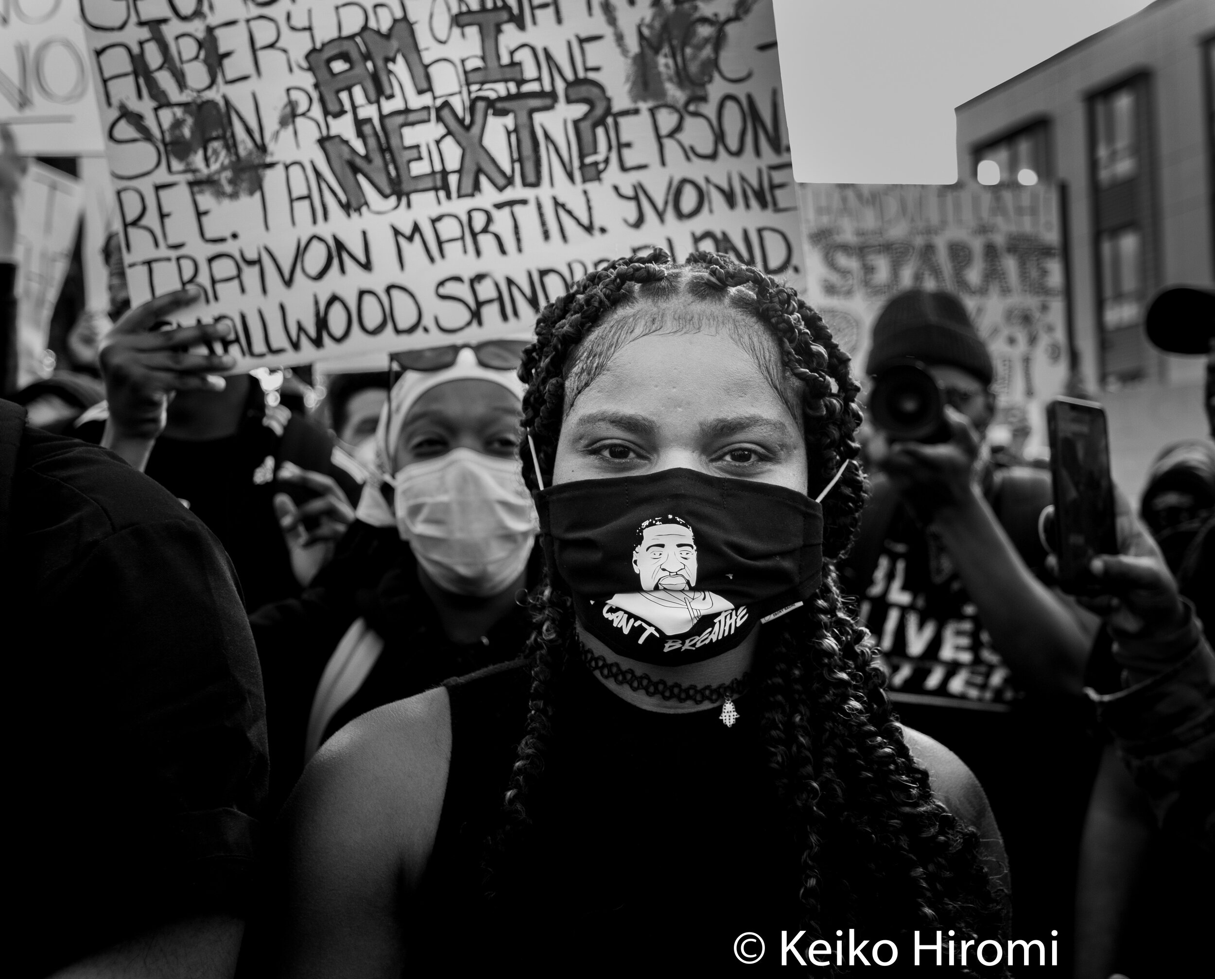  May 31, 2020, Boston, Massachusetts, USA: A protester during a rally in response to deaths of George Floyd and against police brutality and racism in Boston. 
