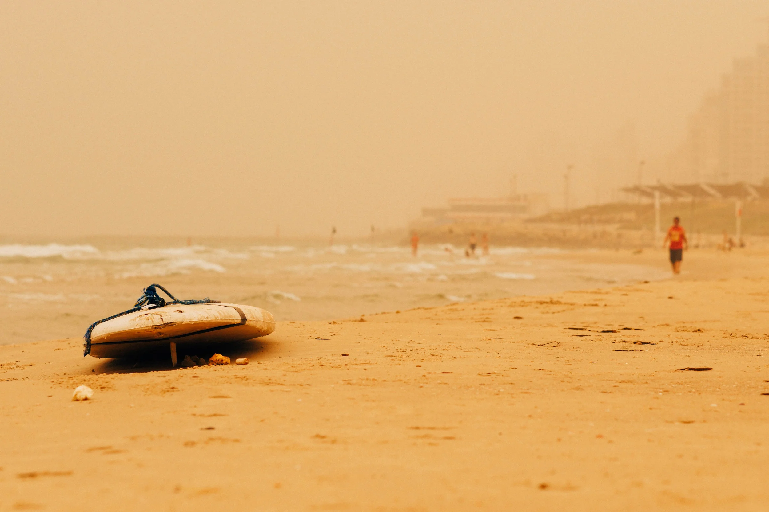 Abandoned Surfboard on the beach