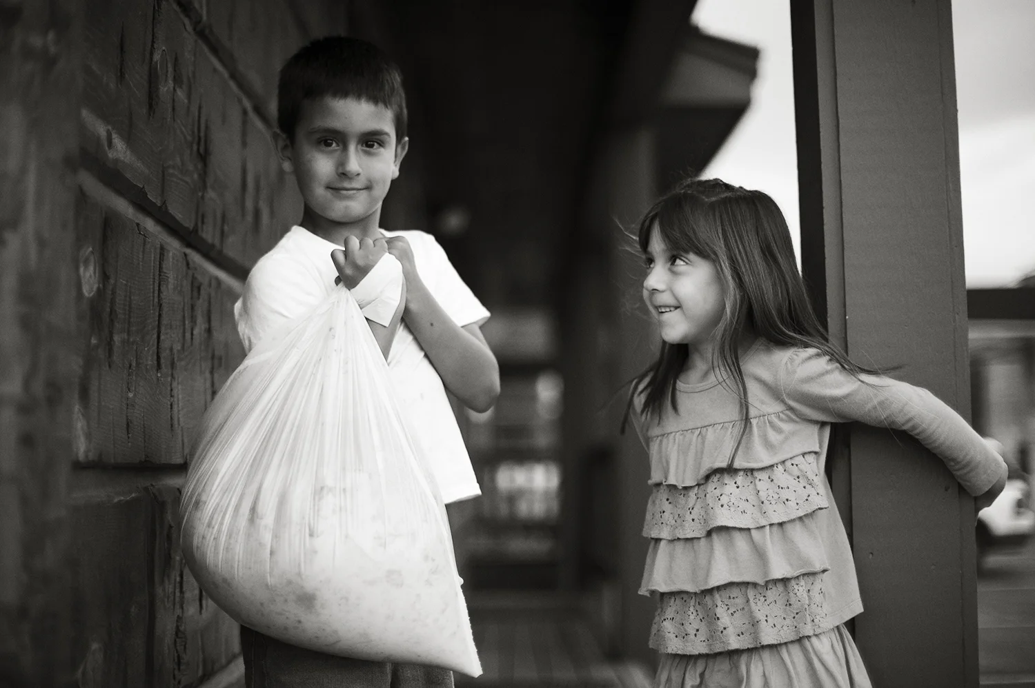 Two Kids. Picabo, Idaho.