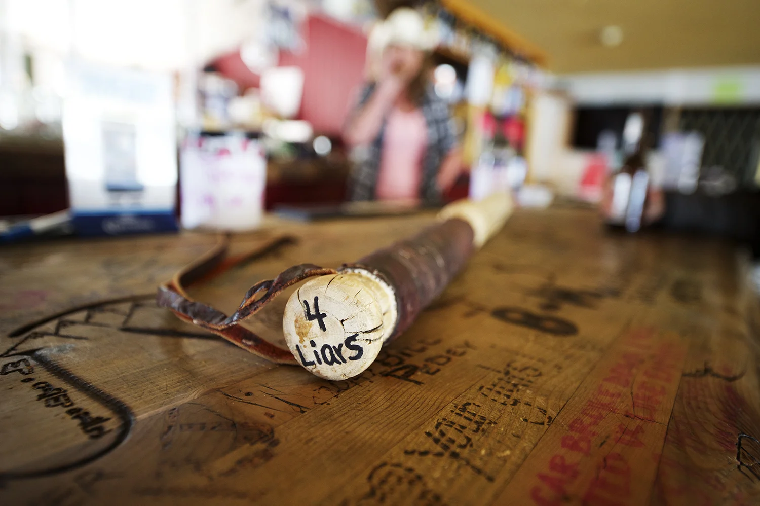Apres fishing in the Liars Lounge. Clayton, Idaho.