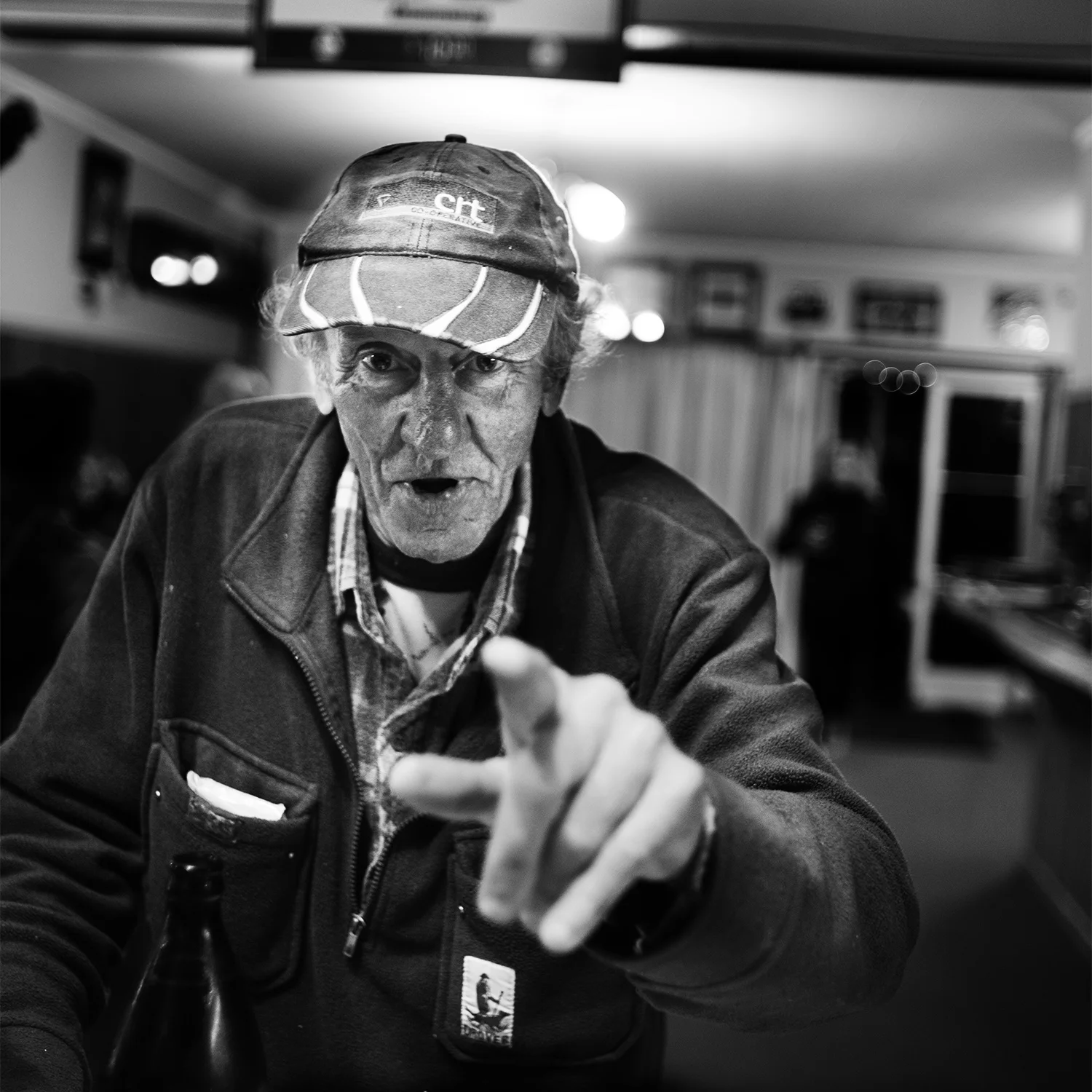 Lots of stories on this particular evening in a West Coast pub on the South Island. Each time he walked away from my table he'd go to another table and laughs would fill the room. He was drawn to the table I was at though and told stories until the two of us, after walking 18 miles on this day, hobled into our our room down the hall. The best part was the open window in my room looked out at an outside patio and this guy had a large group of people laughing until well past 2am...