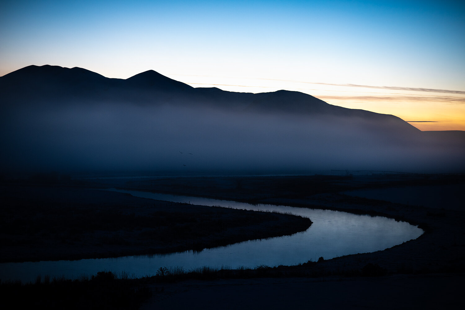 Winter. Silver Creek and Fog