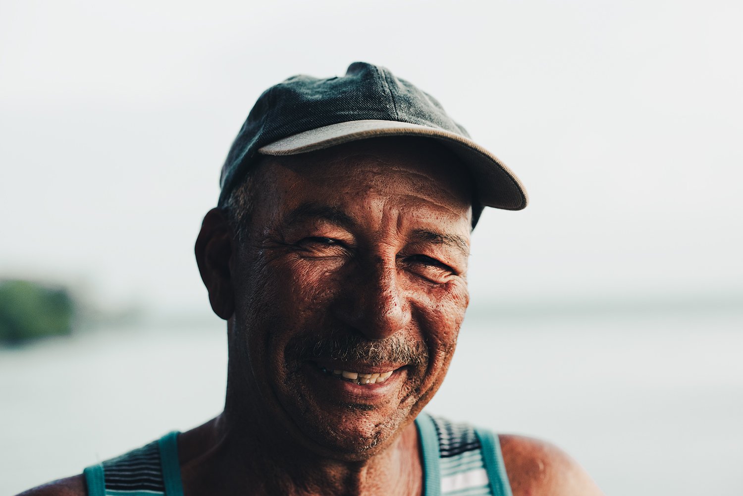 Portrait of a Belizean fly fishing guide. belize