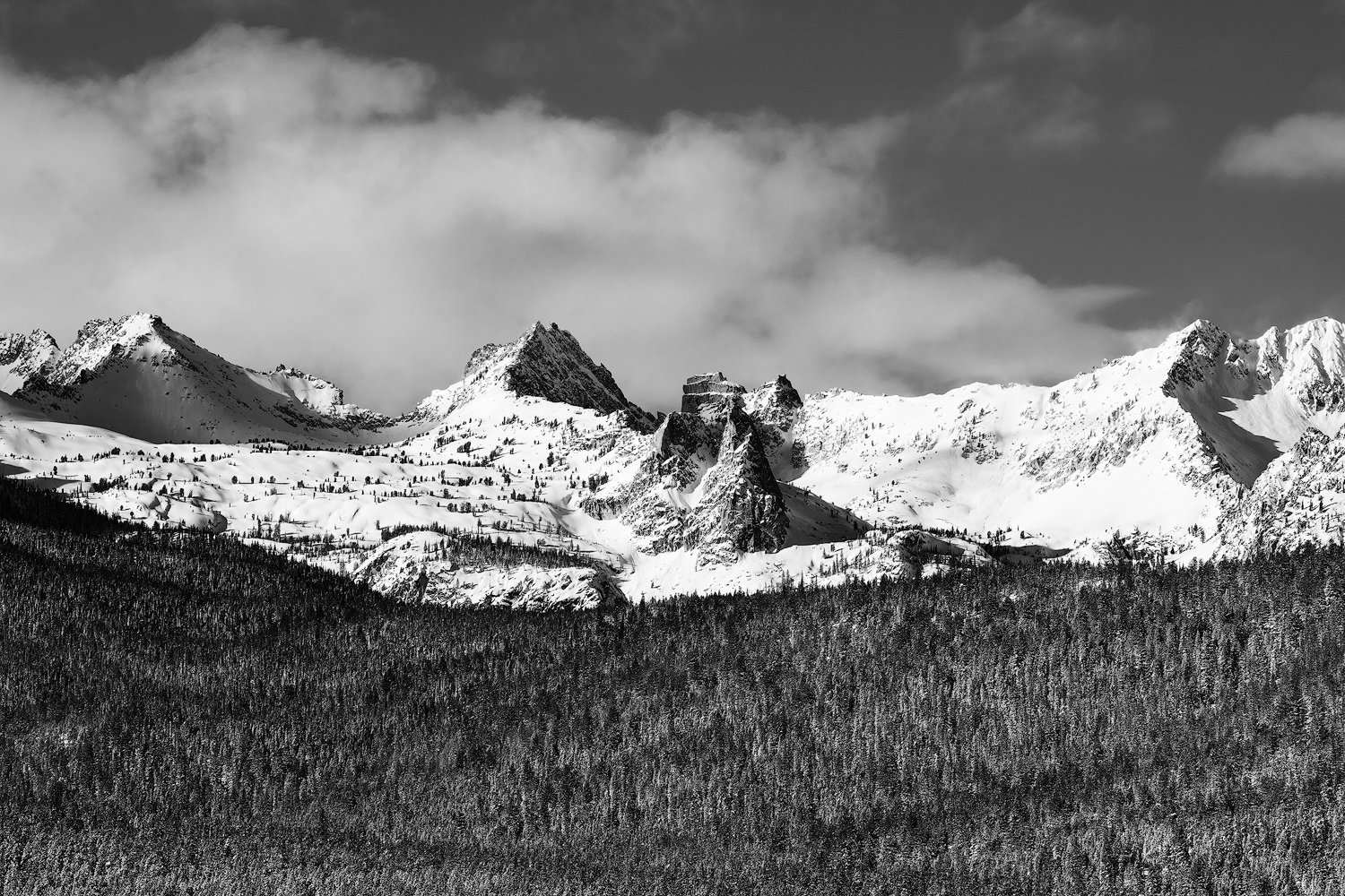 Sawtooth Mountains and Winter