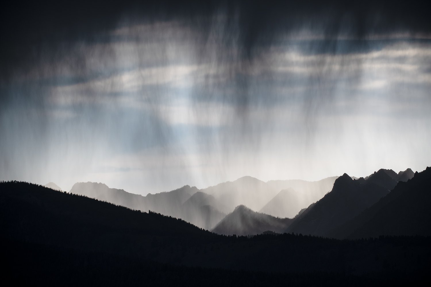 Sawtooths. Spring Squall. Idaho