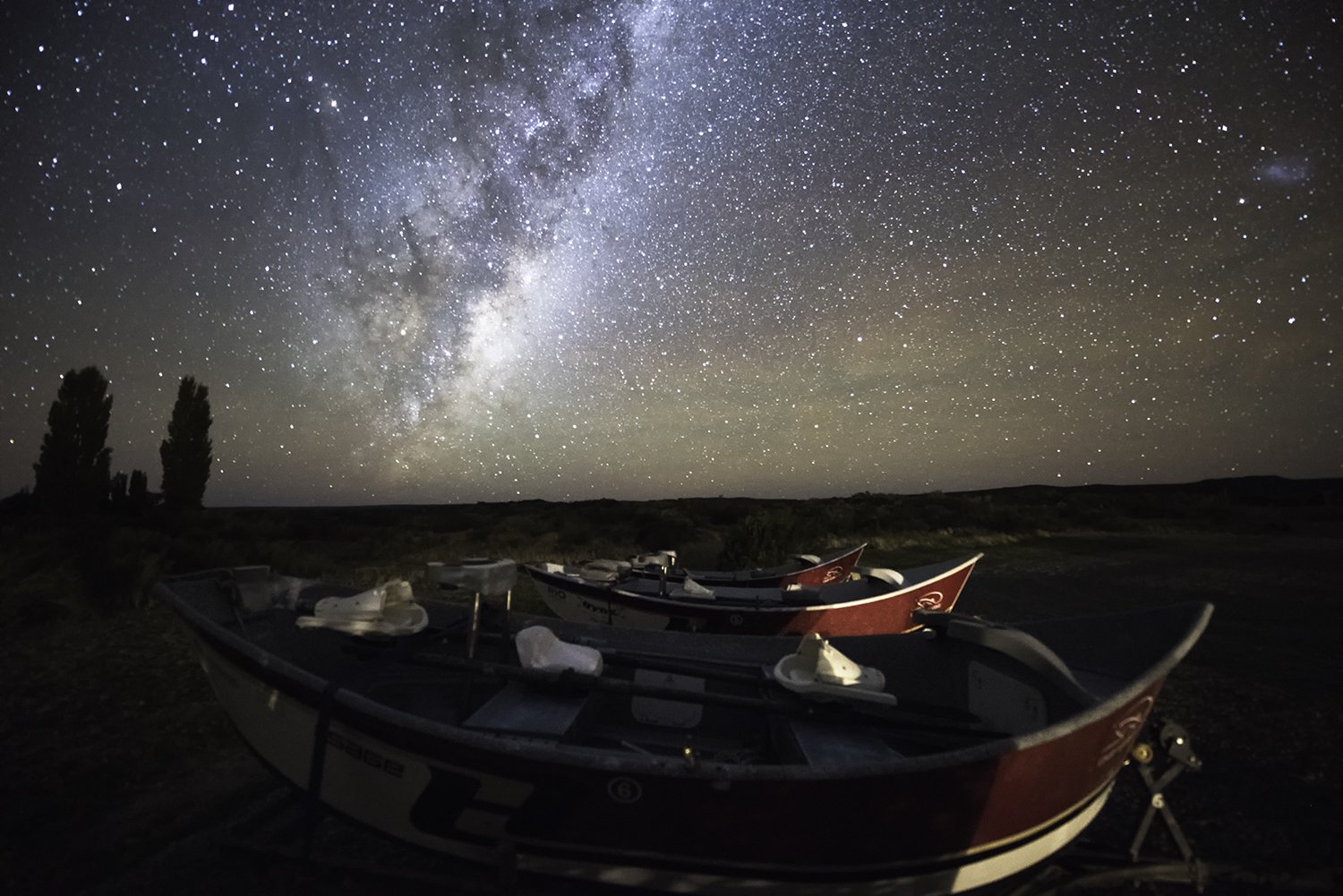 drift boats and milky way limay river.jpg