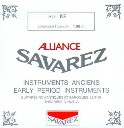 Savarez a développé les cordes KF dans le but de reproduire la qualité du boyau pour les instruments anciens.