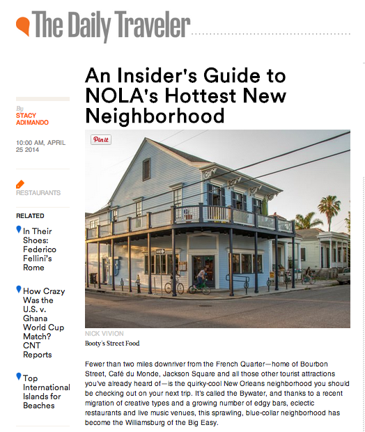 A guide to the Bywater from CondeNastTraveler.com
