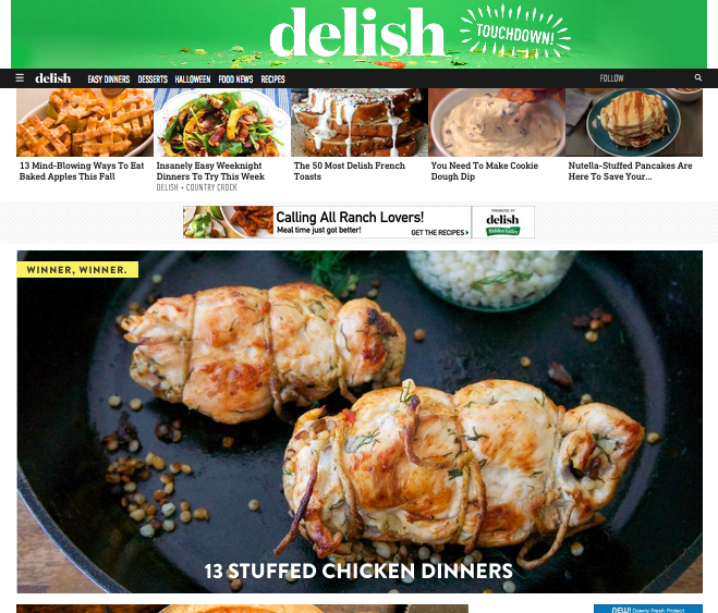 Recipe feature for Delish.com - September '15