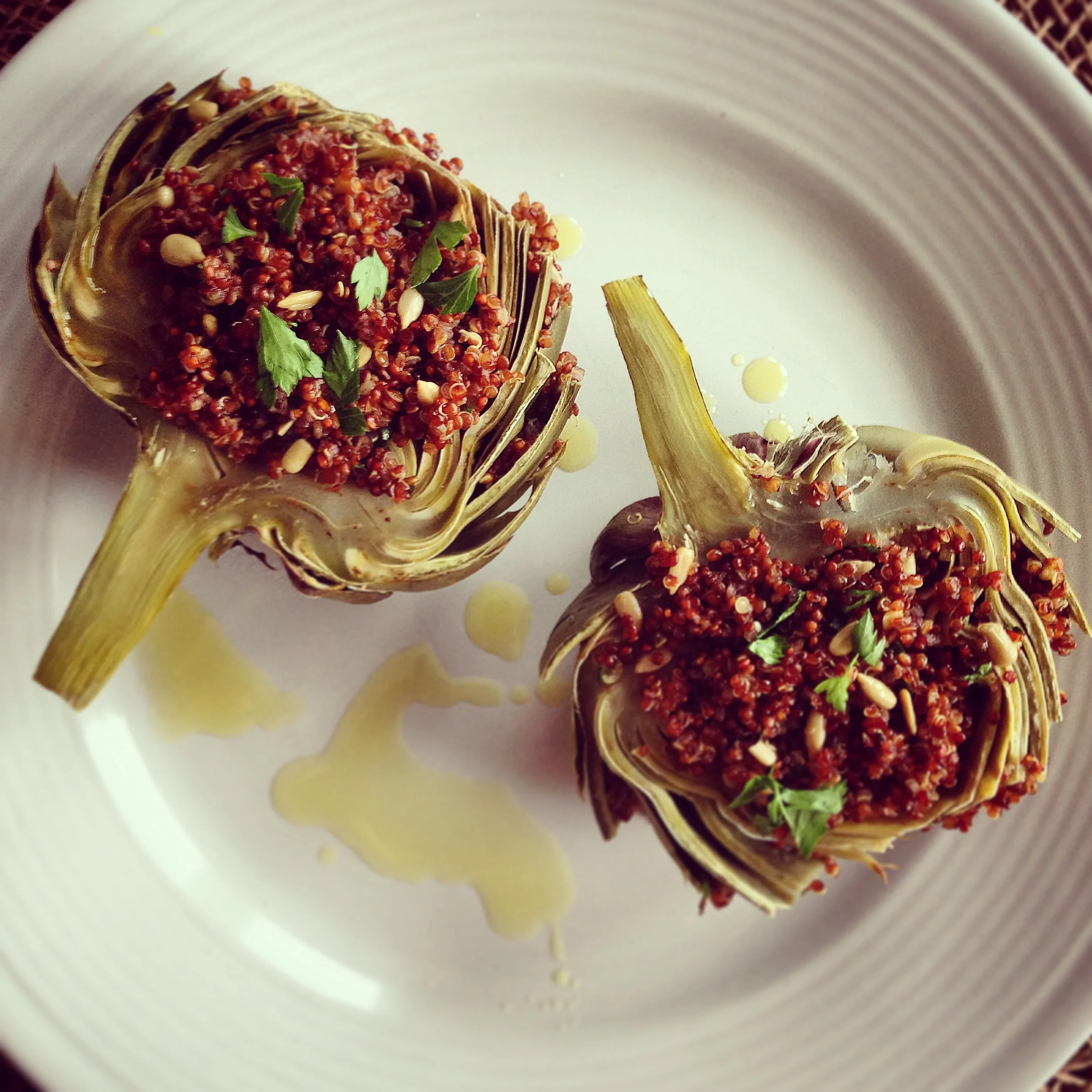Food photo_Quinoa-stuffed artichokes.JPG