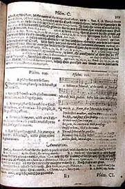 The Pilgrims' psalmbook, the Amsterdam 1612 edition of Henry Ainsworth's Book of Psalmes.