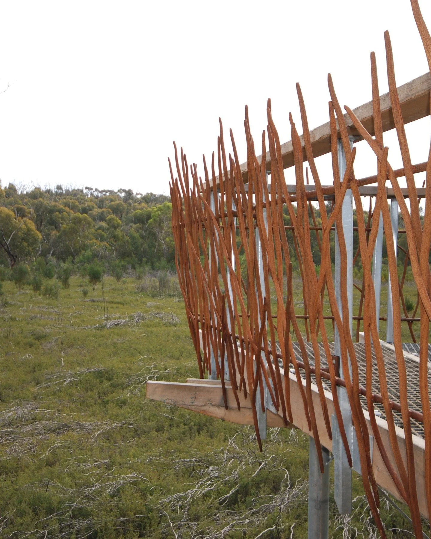 Platypus Waterhole loop walk, Flinders Chase Kangaroo Island SA
After the 2019&ndash;2020 Kangaroo Island bushfires decimated all infrastructure along the walk, 
we worked closely with local rangers and Larcombe General Builders to salvage and repurp