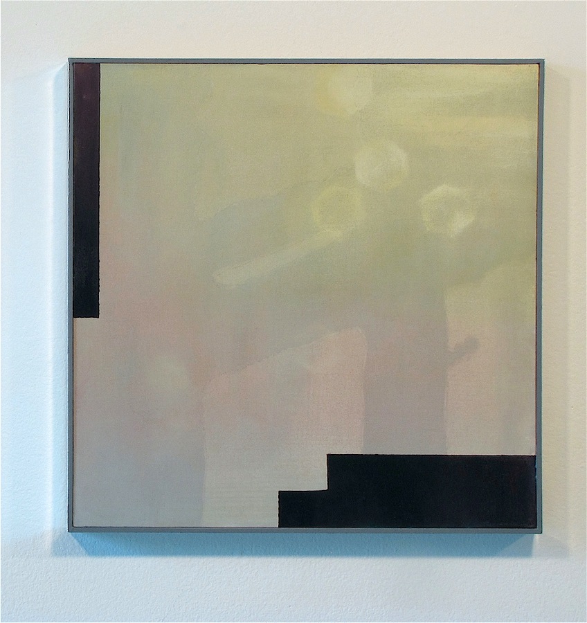 Fallout 12" x 12", 2010 water soluble oil and acrylic on polyester mesh covered panel