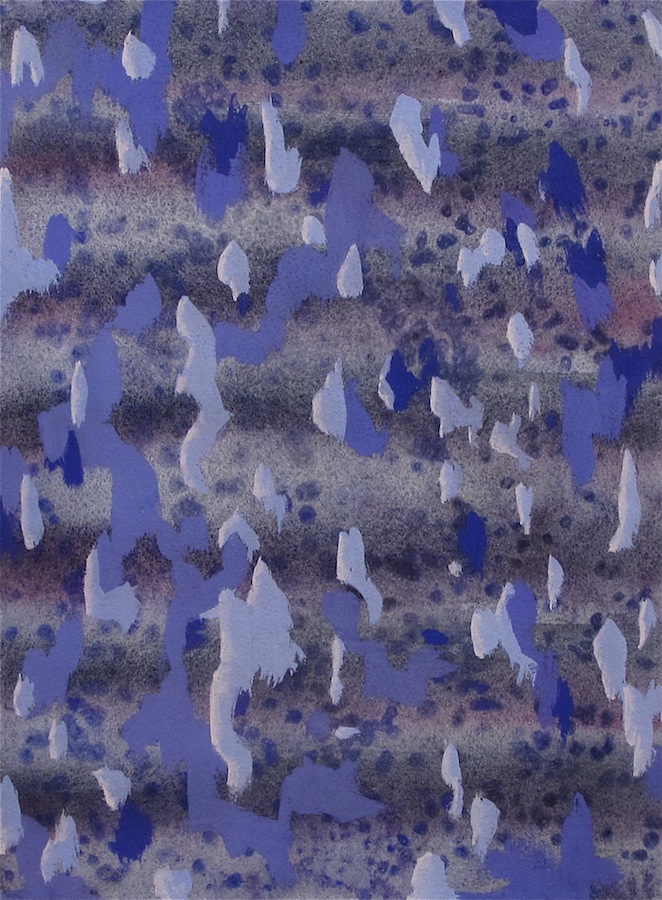Composition in Blue III 13" x 10", 2015 Watercolor and gouache