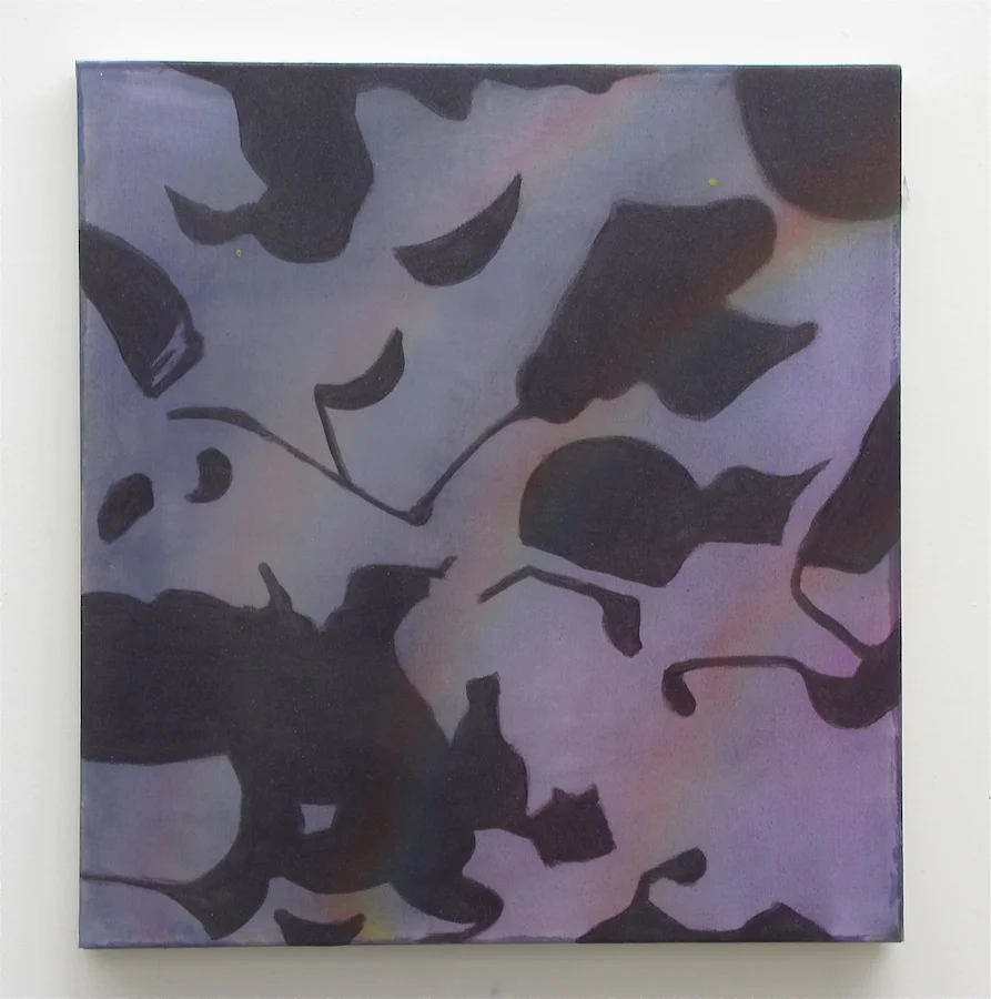 Shimmer 15" x 16", 2014 Oil, acrylic, and gouache on paper and polyester mesh