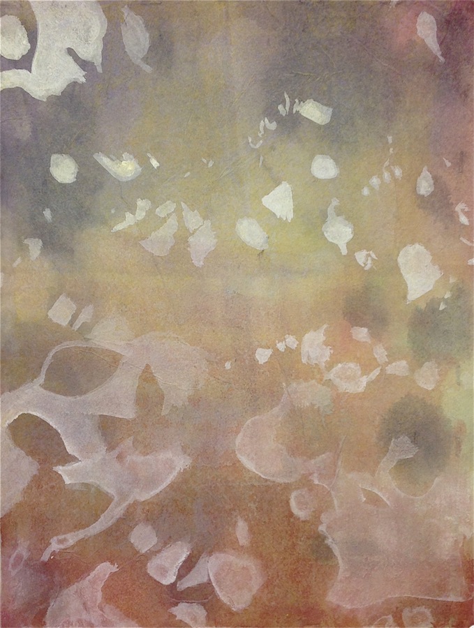 Float 14" x 10", 2015 Watercolor and gouache on watercolor and mulberry paper