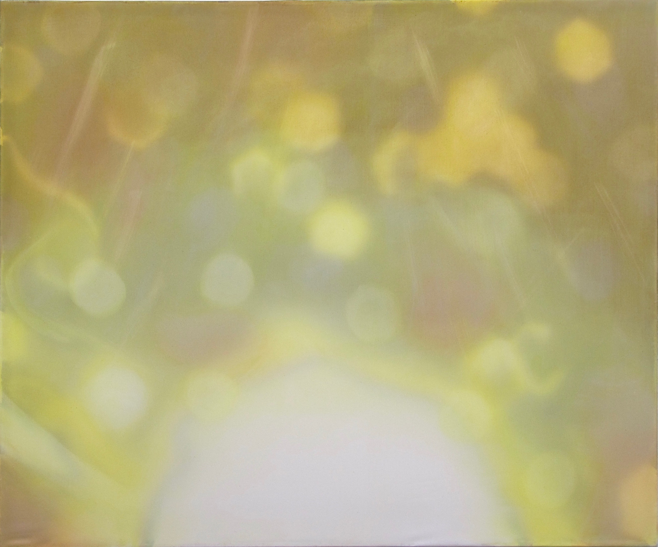 Rising Burst 25"x 30", 2016 Oil, acrylic, and gouache on paper and polyester mesh