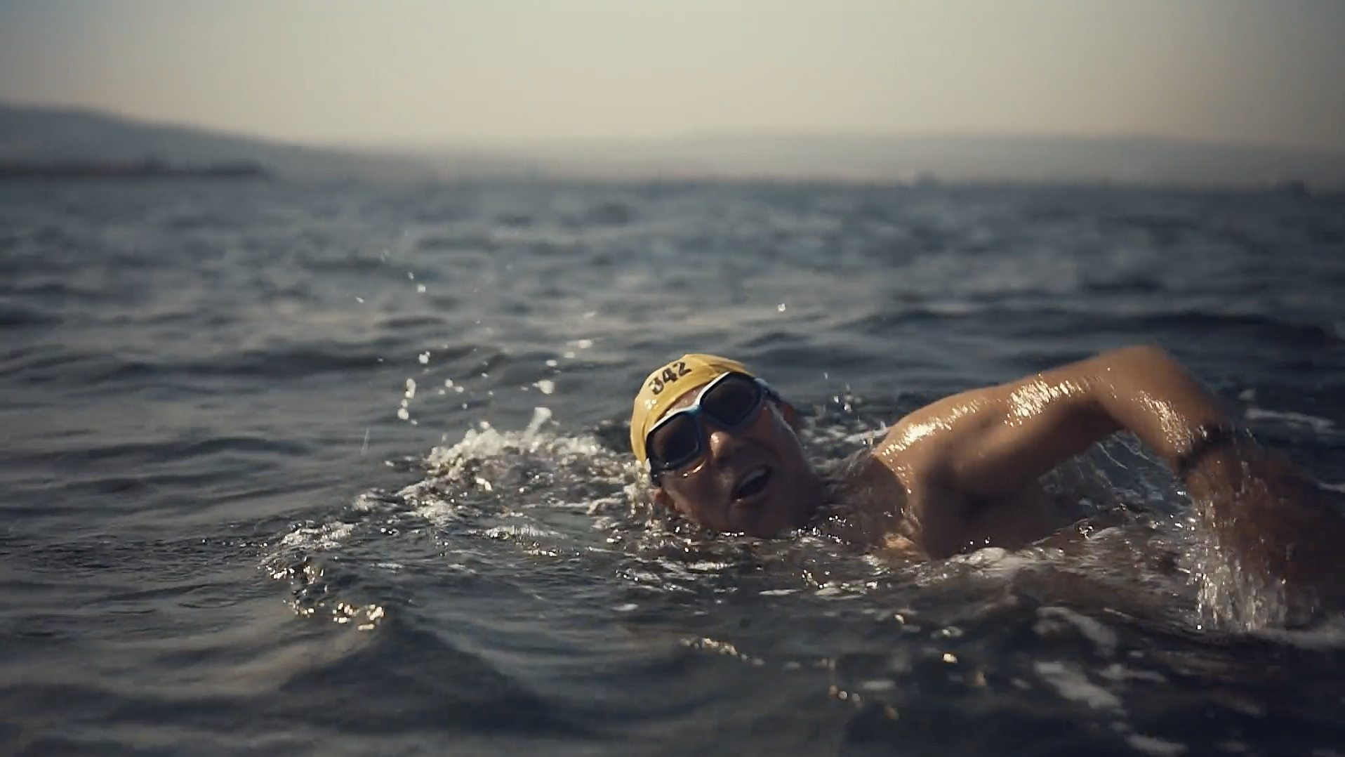 A swimmer up close in Turkey