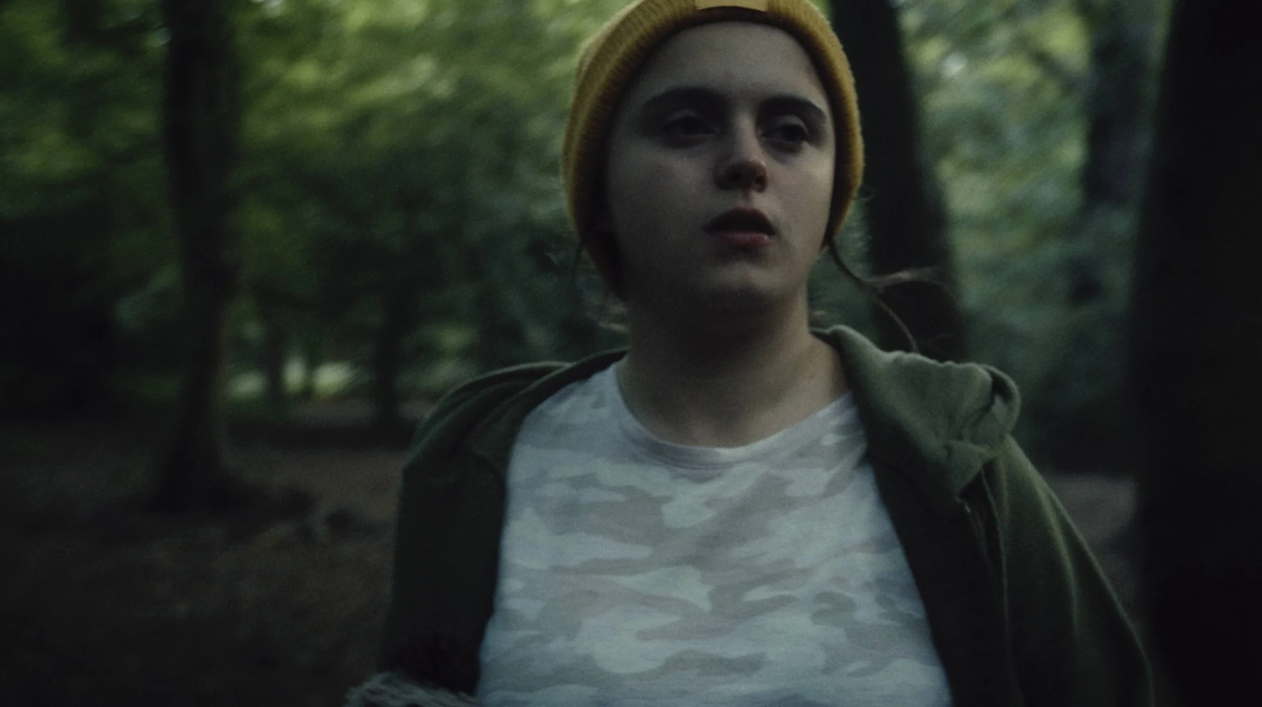 A girl is lost in the forest