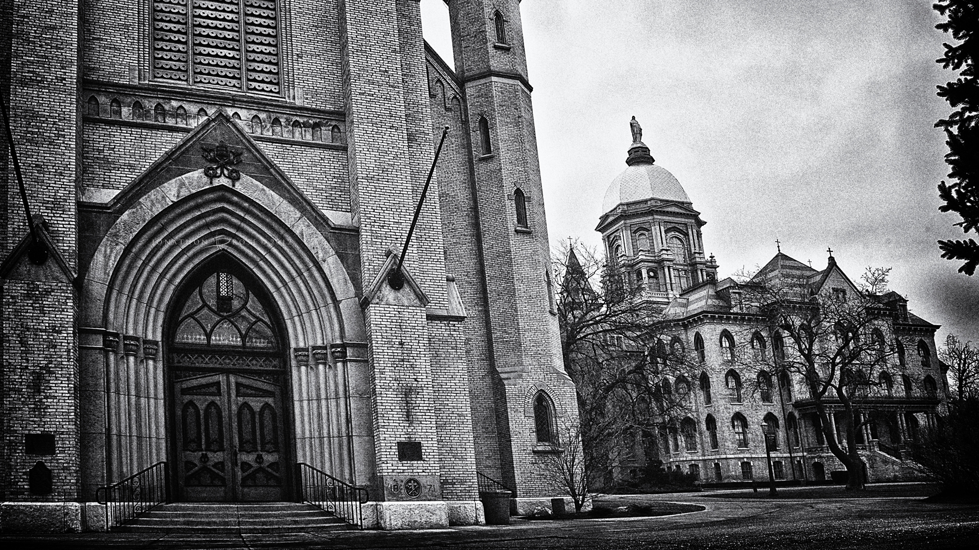 Basilica Exterior at Notre Dame