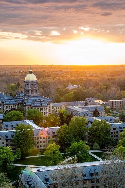 Sunset at Notre Dame, taken in 2013.