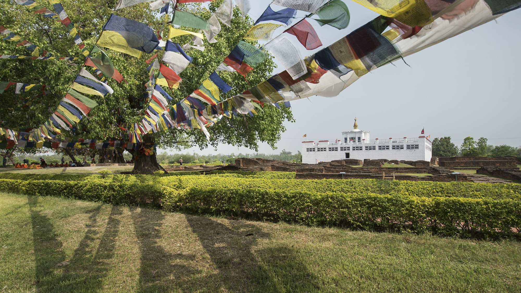 The Maya Devi Temple, the exact location where Princes Maya Devi gave birth to the Buddha, Siddartha Gautama. Lumbini, Nepal. 