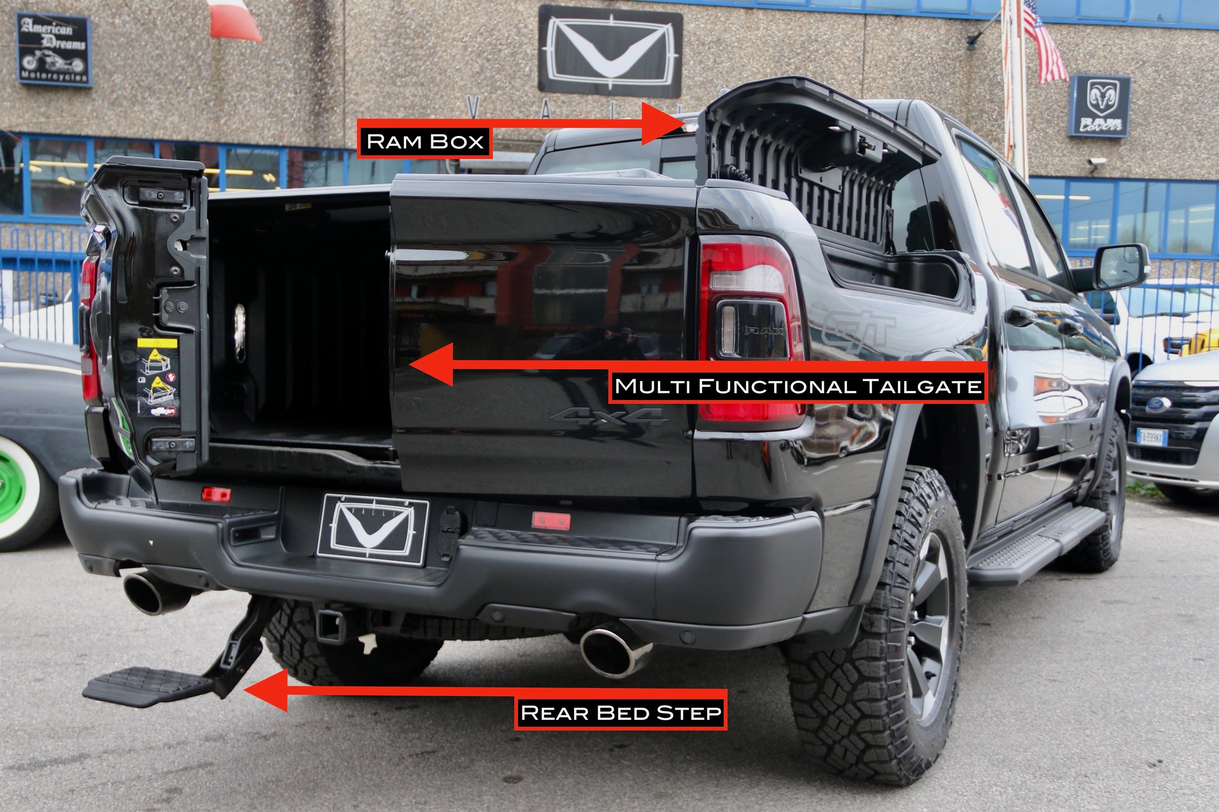 15 2022 Dodge Ram DT Rebel GT Ram Box Multi-Functional Tailgate Black.jpeg