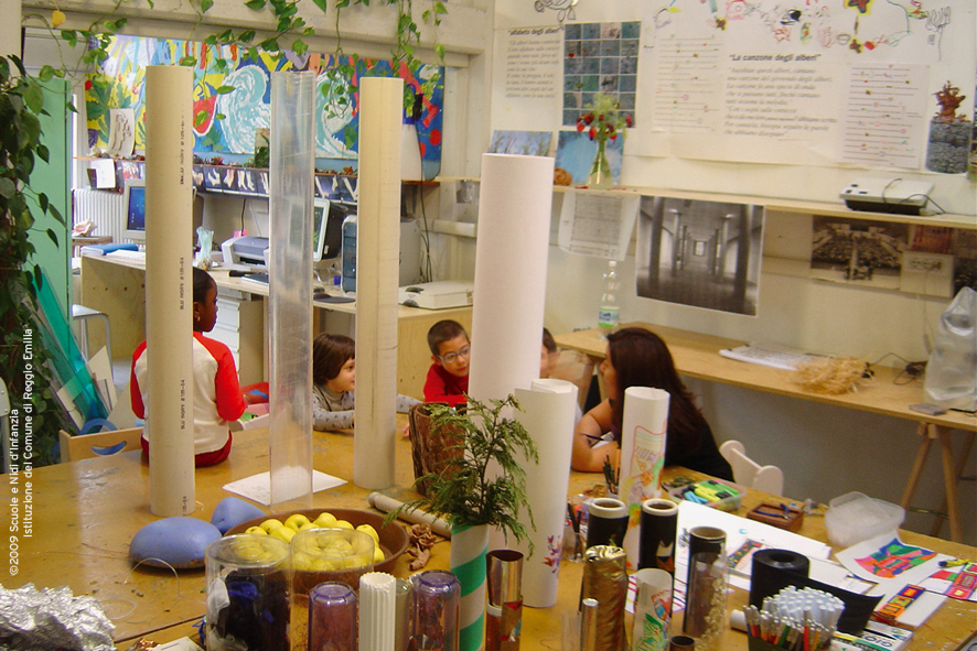 Taller/atelier en un centro educativo en Reggio Emilia (Italia)