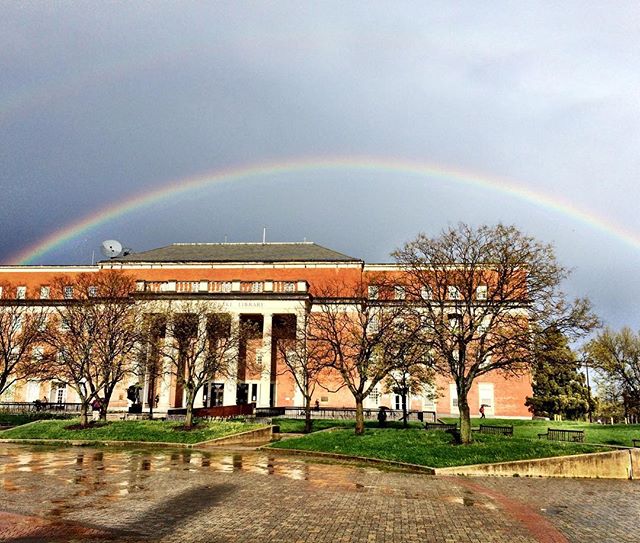 MEES Assistant Director, Sandy Davis, was lucky enough to catch this beautiful rainbow at the college park campus last week after a crazy thunderstorm. #umcp #meesprogram 🌈