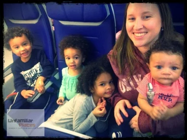 ** I left with blonde hair and came home a brunette! Another great thing about visiting grandma...she'll watch your WHOLE crew while you get pampered!